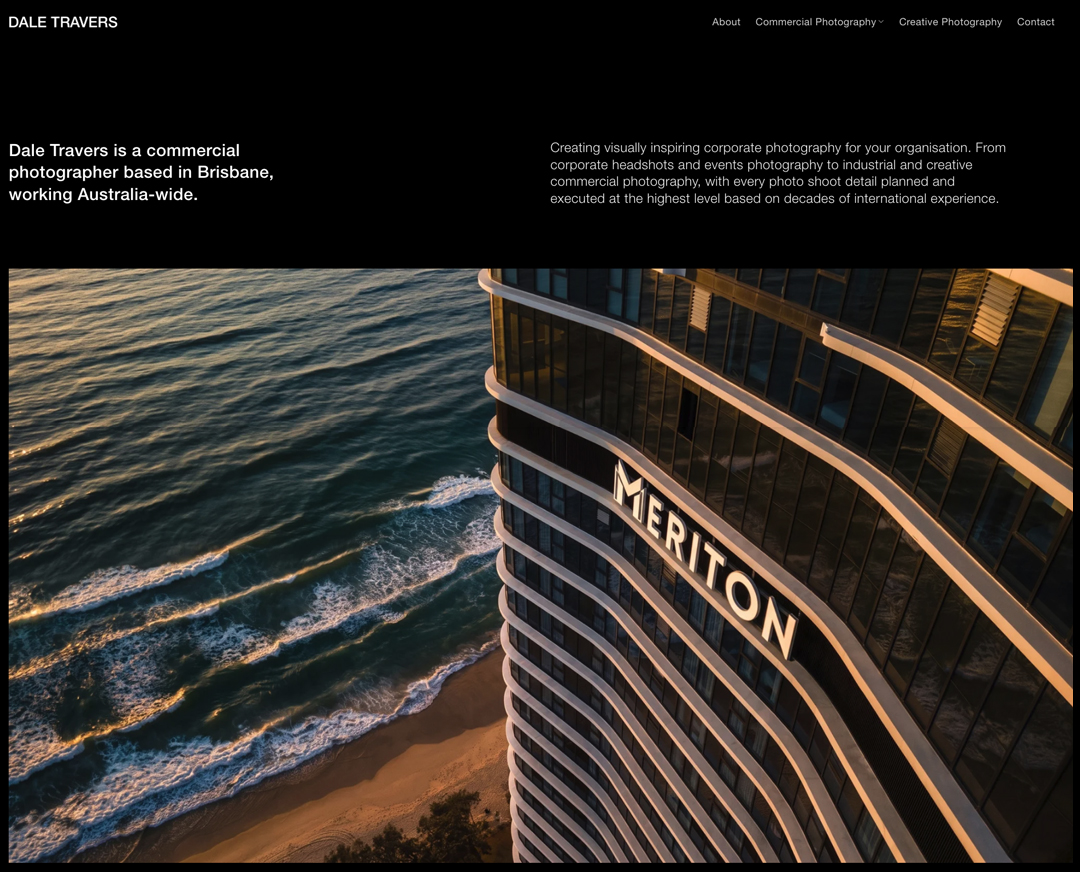 Photography website design Brisbane